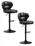 Pack Sillas Bar  Alex Nordic Taburete Ecocuero Negro