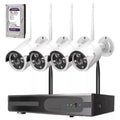 Kit 4 Camara de Seguridad  Inalambricas 2MP con Disco Duro 1 Terabyte 1080P