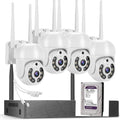 Kit 4 Cámaras Inalambricas Profesional Ip Audio 355º Con Disco Duro  1 Terabyte