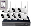 Kit 8 Camara de Seguridad  Inalambricas HD 1080P con Disco Duro 1 Terabyte