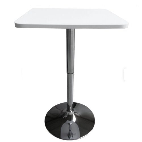 Mesa Comedor de Altura Regulable Cuadrada 60 CM MDF Color  Blanco