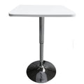 Mesa Comedor de Altura Regulable Cuadrada 60 CM MDF Color  Blanco