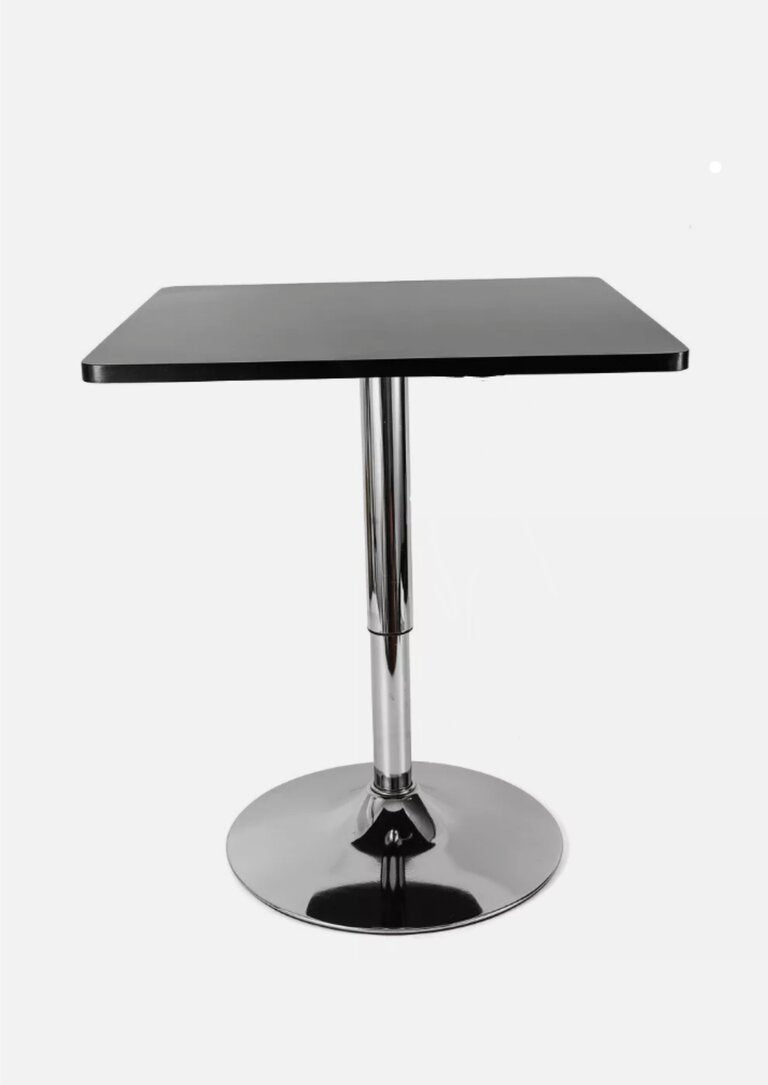 Mesa Comedor de Altura Regulable Cuadrada 60 CM MDF Color Negro