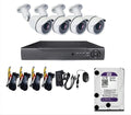Kit 4 Cámaras De Seguridad Cctv 2 Mp Fhd + Disco Duro 1 Tera