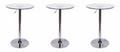 Set 3 Mesas  de Bar Vidrio Templado Regulable 60 CM D