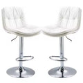 Pack  2 Sillas Bar  Nordica Ecocuero Color Blanco