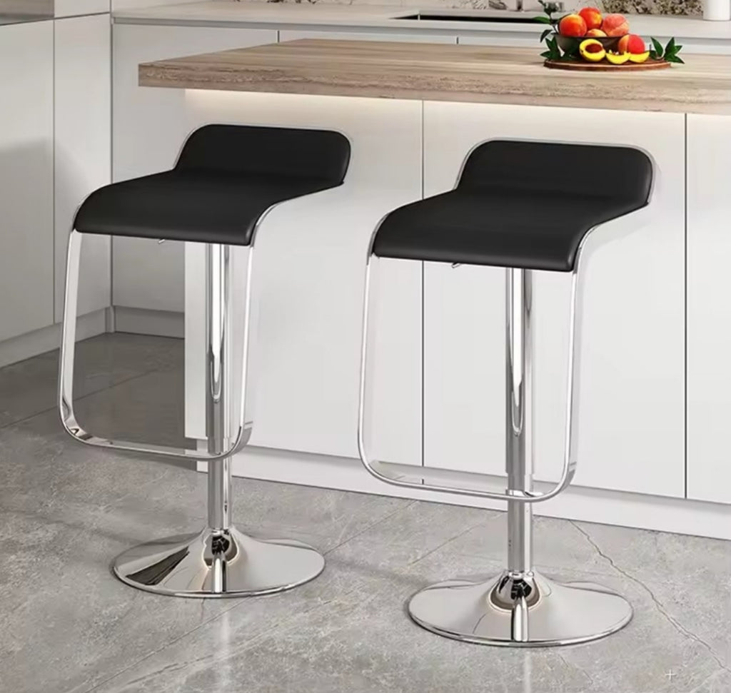 Pack Sillas Bar Enzo Taburete De Luxe Regulable Negras