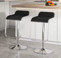 Pack Sillas Bar Enzo Taburete De Luxe Regulable Negras