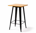 Mesa Tolix Bar 60x60x107 Cm con Cubierta en Madera 30 mm