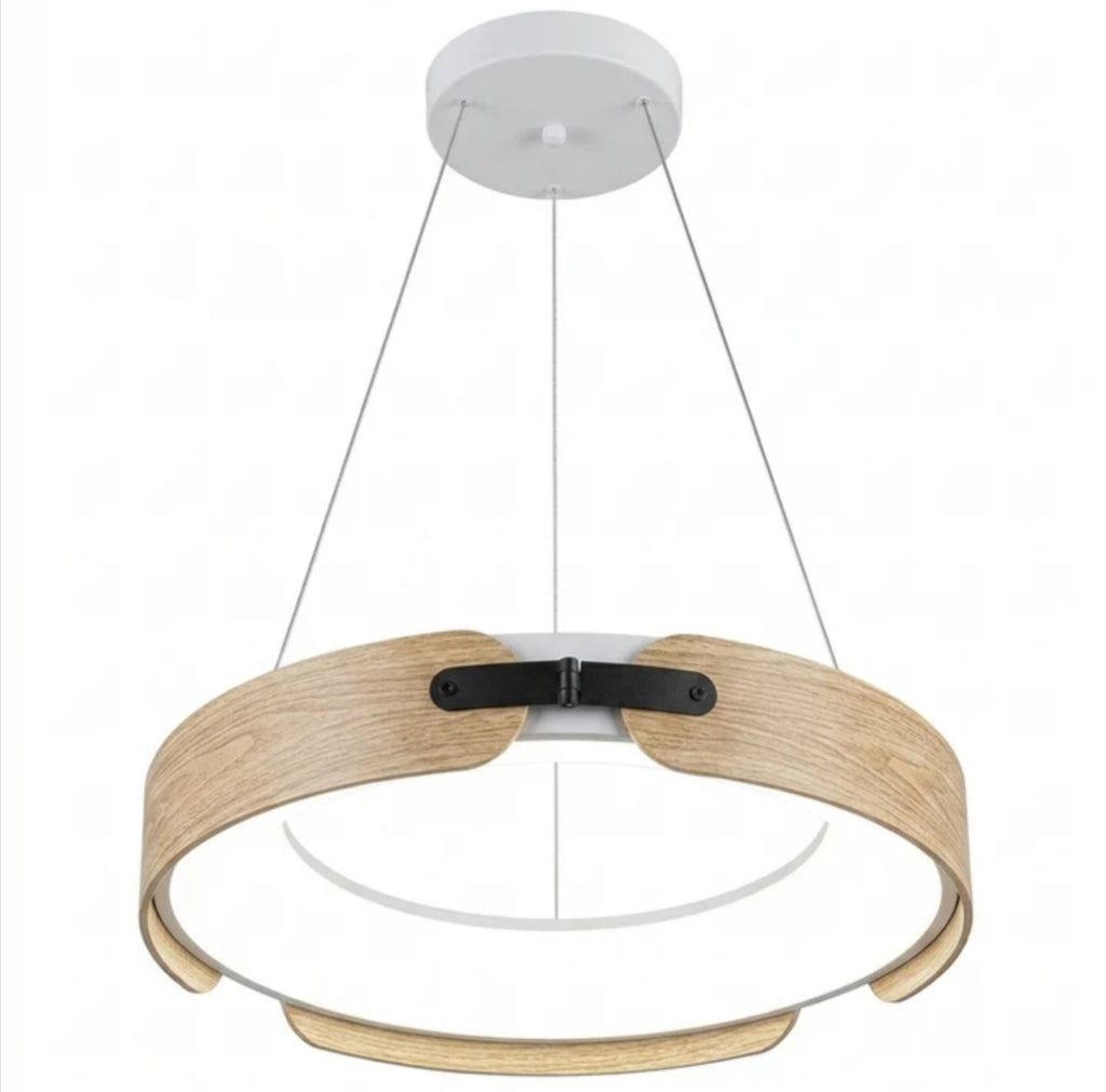 Lampara Colgante Led Tres Tonos de Luz Modelo NONZA Café Claro
