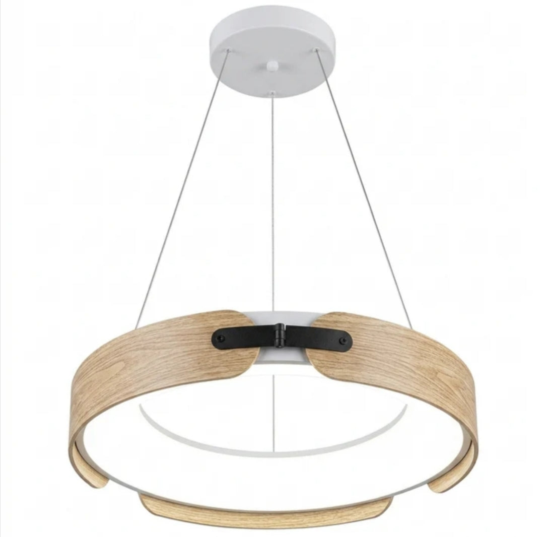 Lampara Colgante Led Tres Tonos de Luz Modelo NONZA Café Claro
