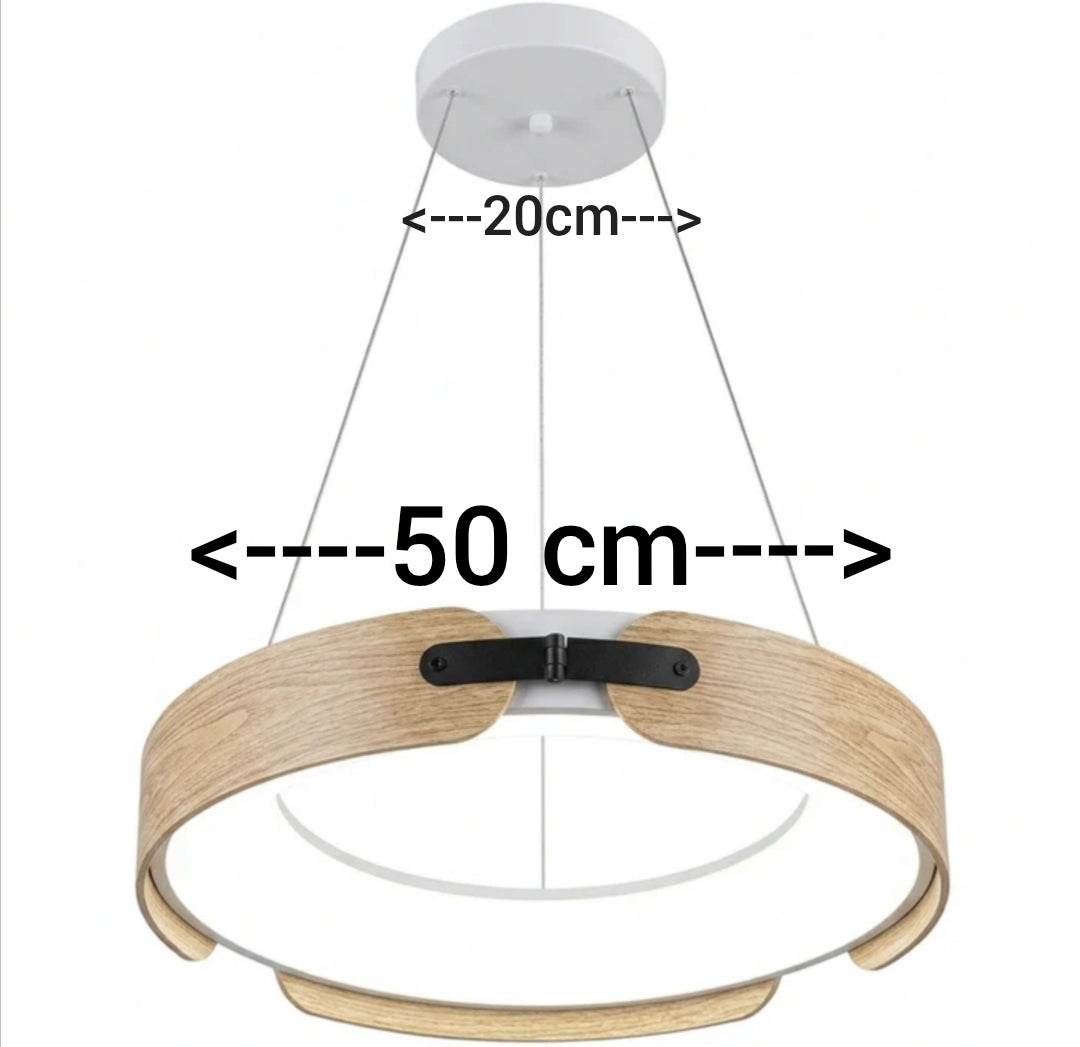 Lampara Colgante Led Tres Tonos de Luz Modelo NONZA Café Claro
