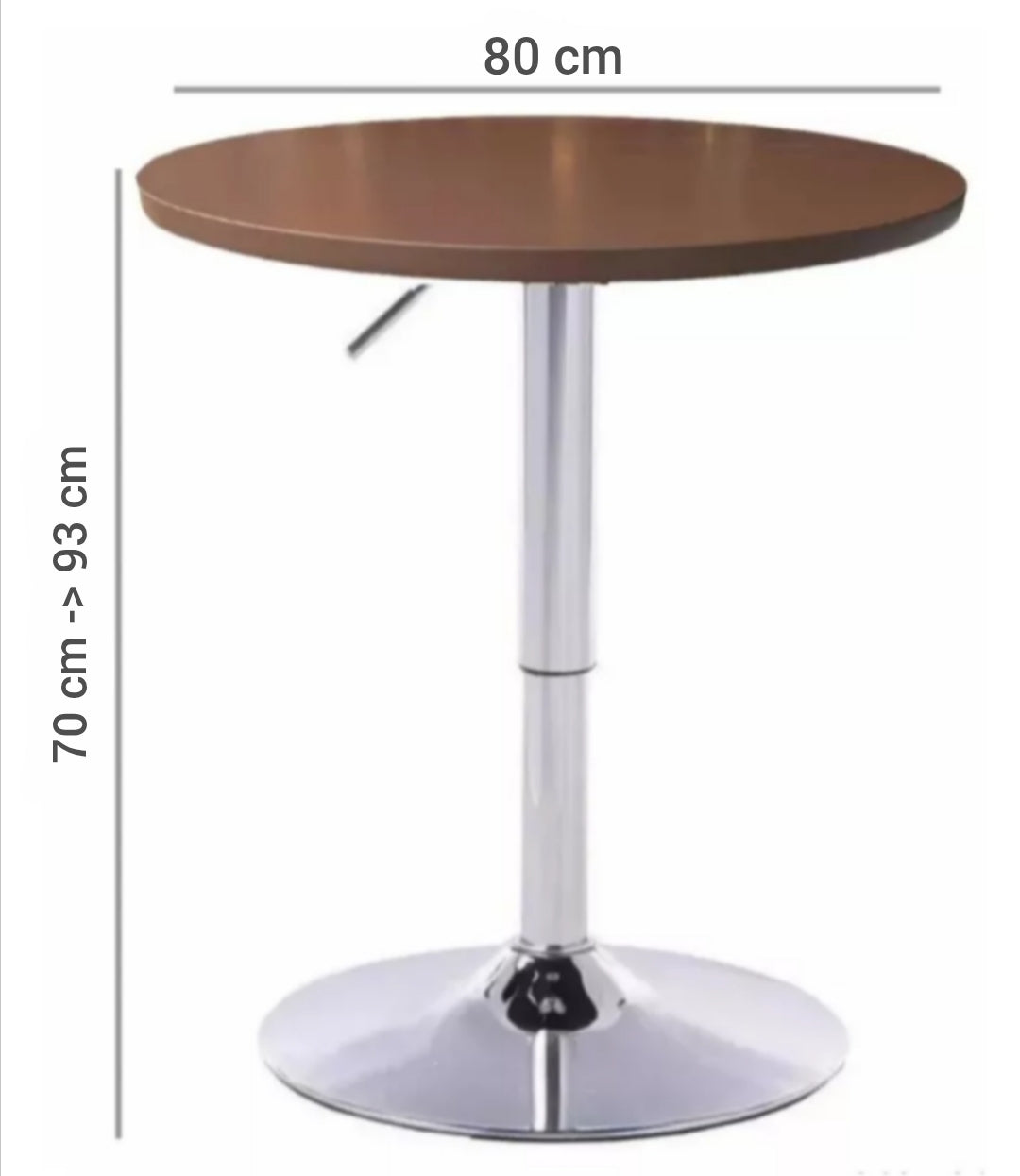 Mesa Bar de Altura Regulable 80 CM MDF Color  Café
