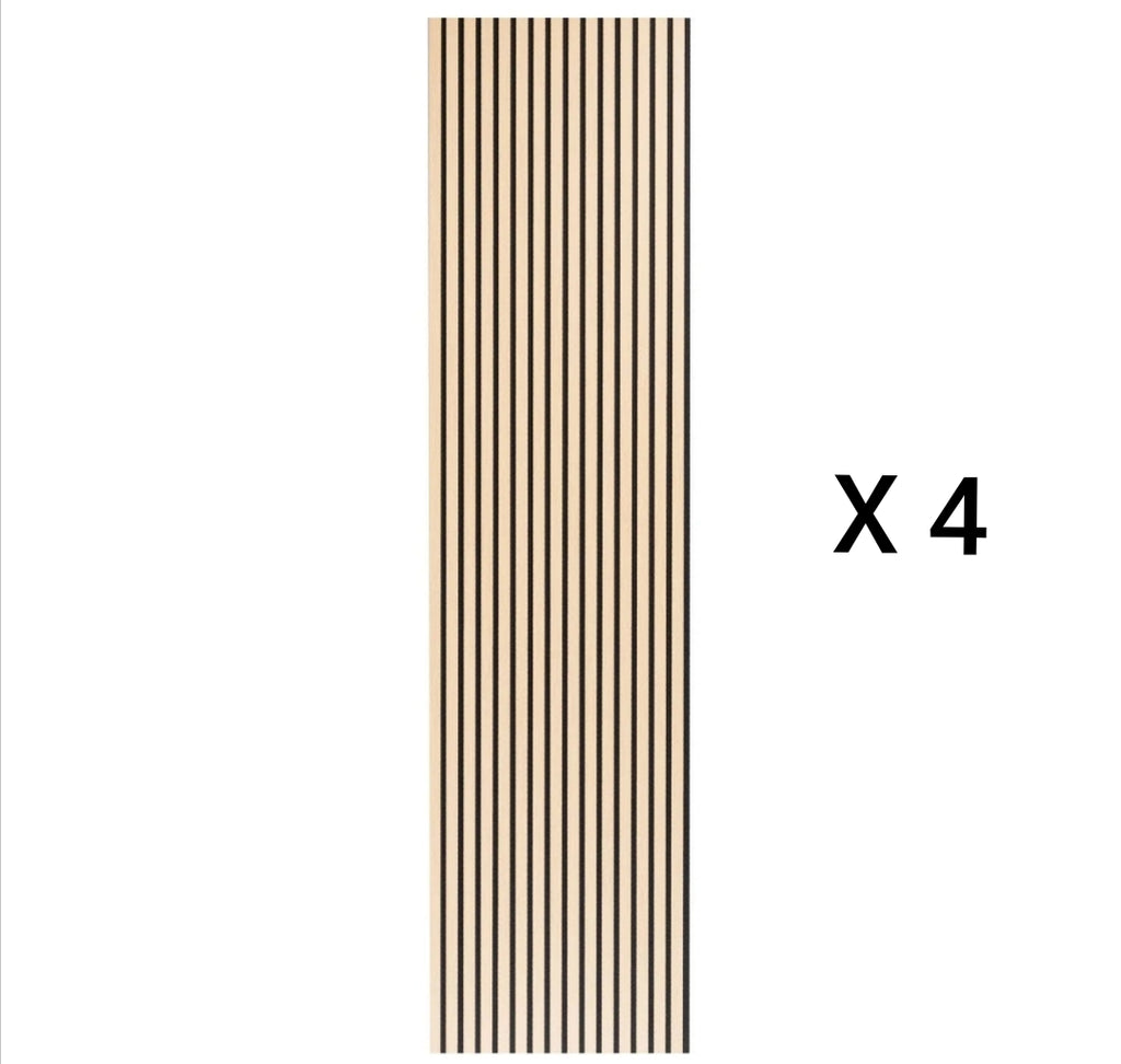 Pack 4 Paneles Acústicos Wall Panel 240 x 60 CM Natural