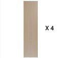 Pack 4 Paneles Acústicos Wall Panel 240 x 60 CM Natural