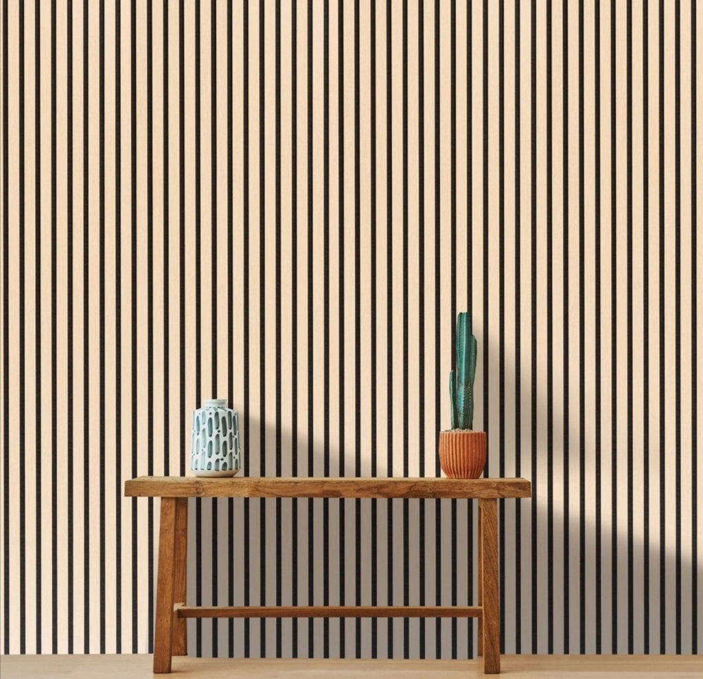 Pack 4 Paneles Acústicos Wall Panel 240 x 60 CM Natural