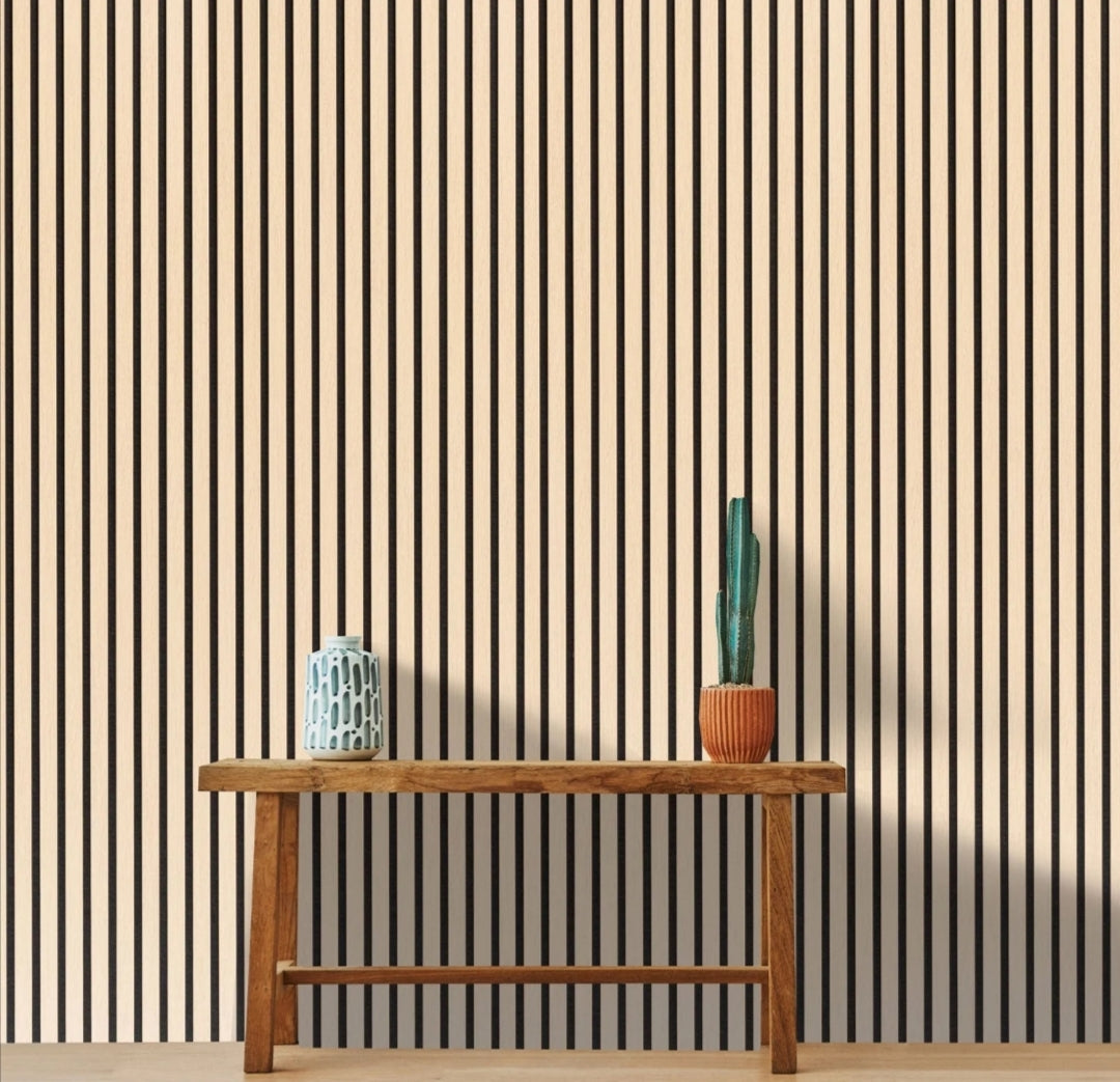 Pack 4 Paneles Acústicos Wall Panel 240 x 60 CM Natural