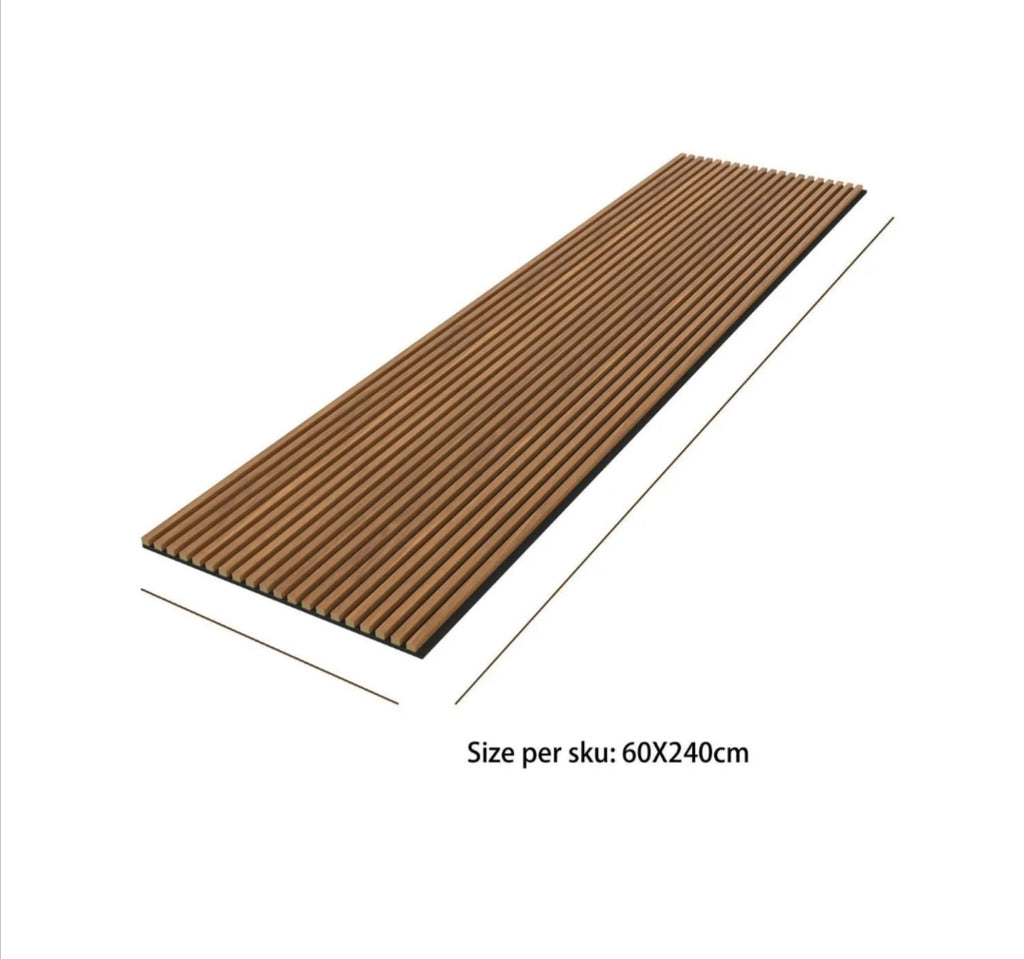 Pack 4 Paneles Acústicos Wall Panel 240 x 60 CM Café