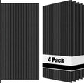 Pack 4 Paneles Acústicos Wall Panel 240 x 60 CM Negro