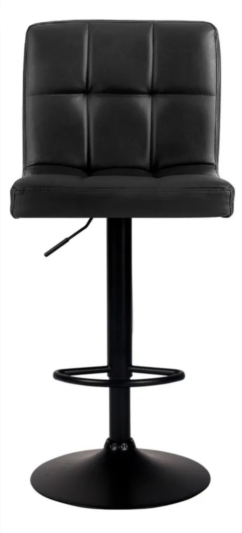 Pack Sillas Bar  Milan Taburete Ecocuero color Negro/Negro