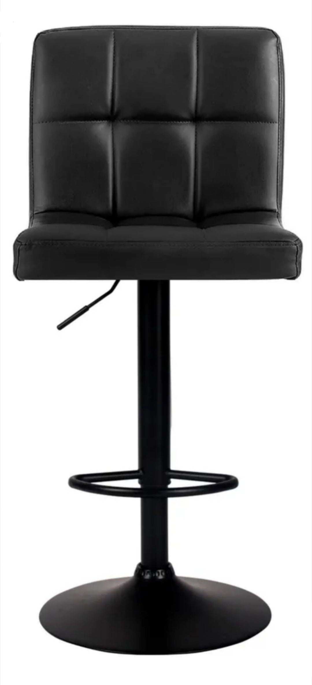 Pack Sillas Bar  Milan Taburete Ecocuero color Negro/Negro