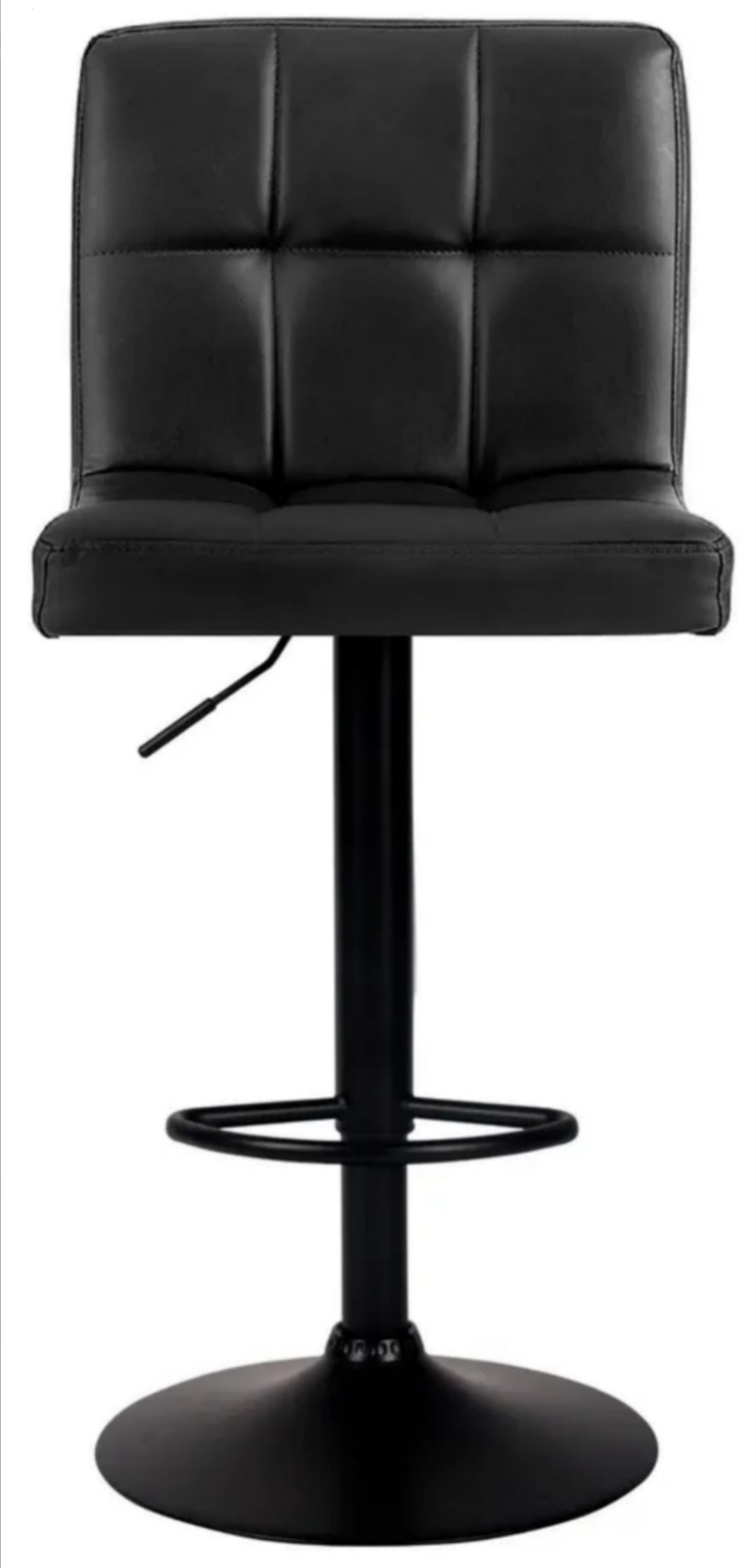 Pack Sillas Bar  Milan Taburete Ecocuero color Negro/Negro