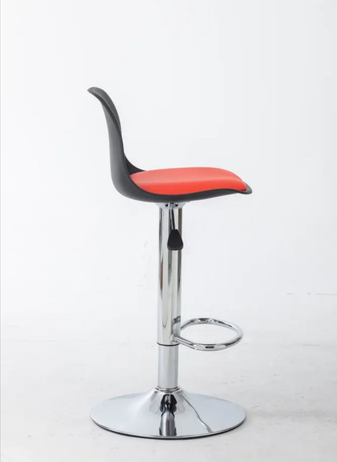 Pack 2 Pisos Bar Taburete Silla Tulip  Negro/ Rojo