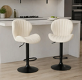 Pack 2 Sillas Bar Taburete PU Portobello Blanco/Negro