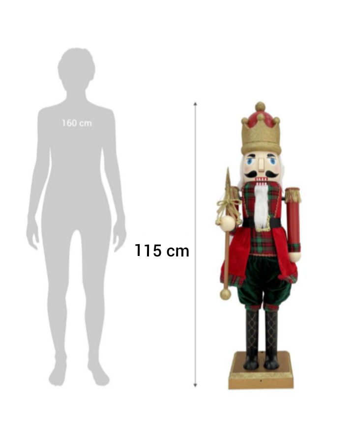 Cascanueces Musical  Gigante Soldado 115 Cm Luces y Movimiento