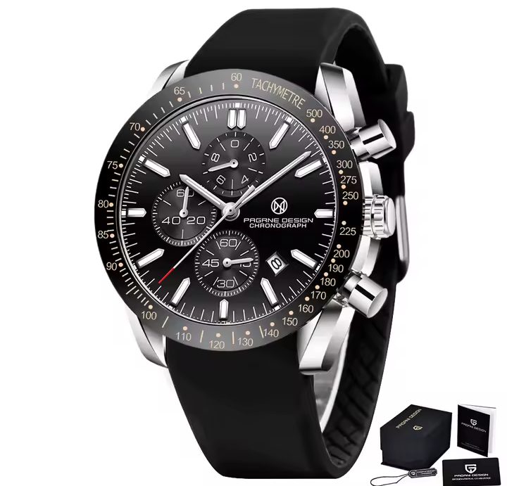 Reloj Pagrne Sport Cronografo Cuarzo Cristal de Zafiro