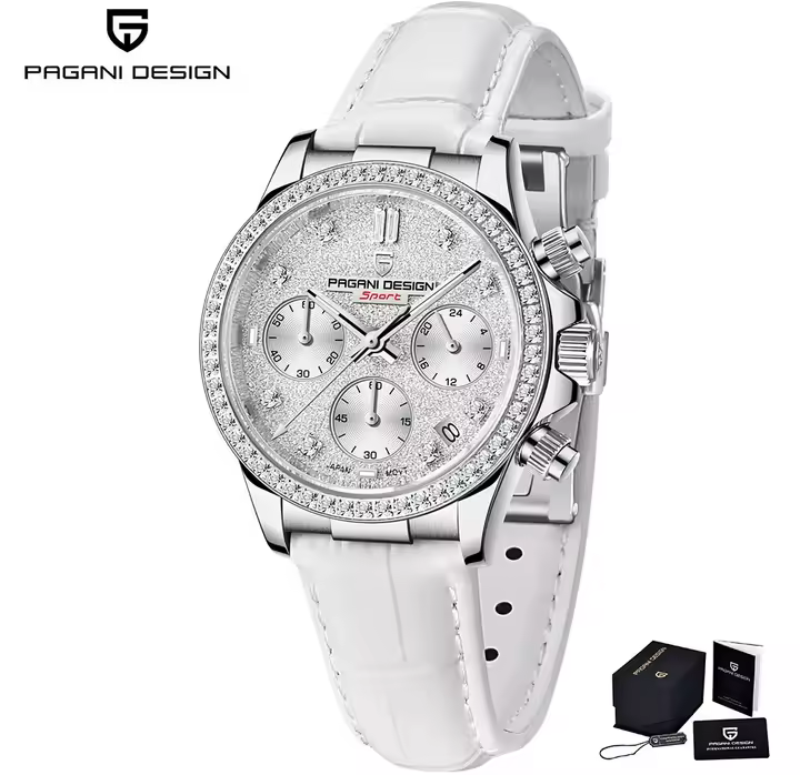 Reloj Pagani Dama de Cuarzo Multifuncional Cristal de Zafiro