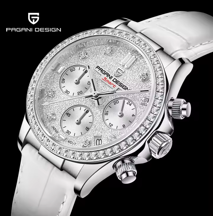 Reloj Pagani Dama de Cuarzo Multifuncional Cristal de Zafiro