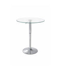 Mesa Altura Regulable Vidrio Templado 80 cm Diámetro