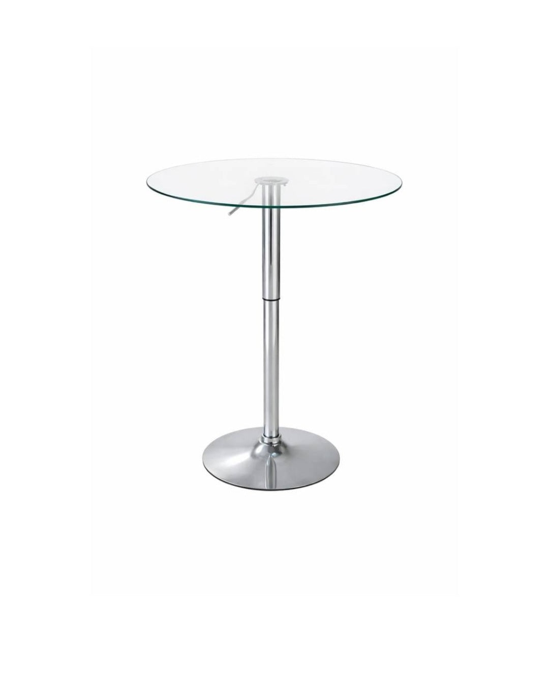 Mesa Altura Regulable Vidrio Templado 80 cm Diámetro