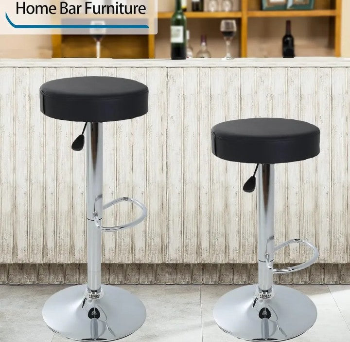 Pack 2 Taburetes Piso Bar Altura Regulable Acolchado