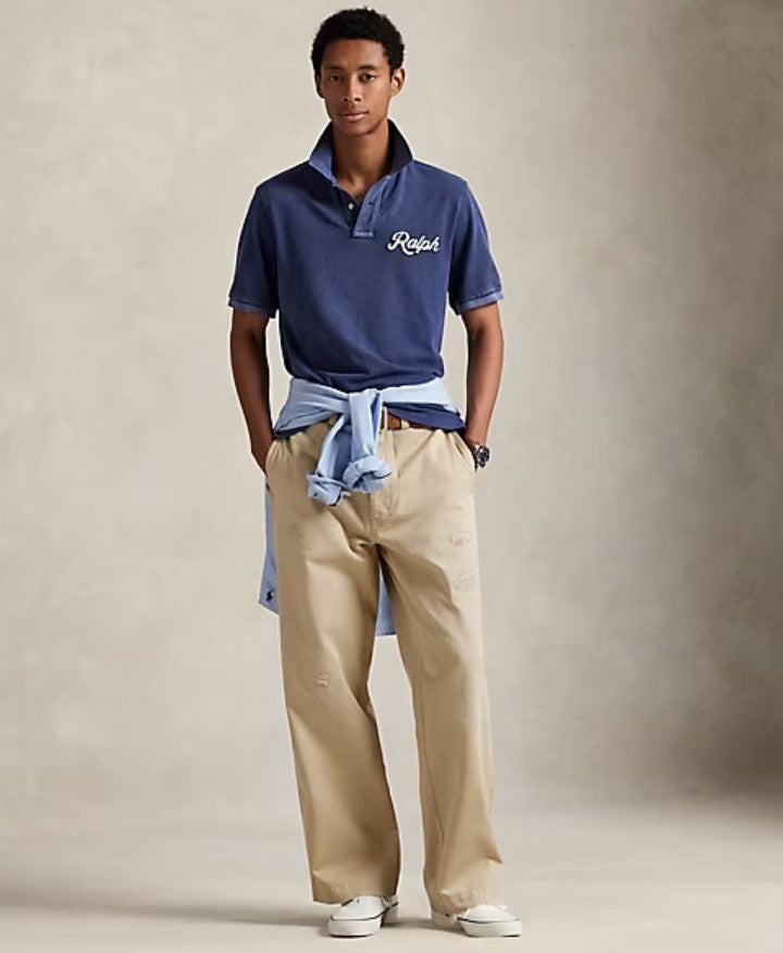 Polera Polo Ralph Lauren Custom Fit Polera Azul Cobalto Talla M