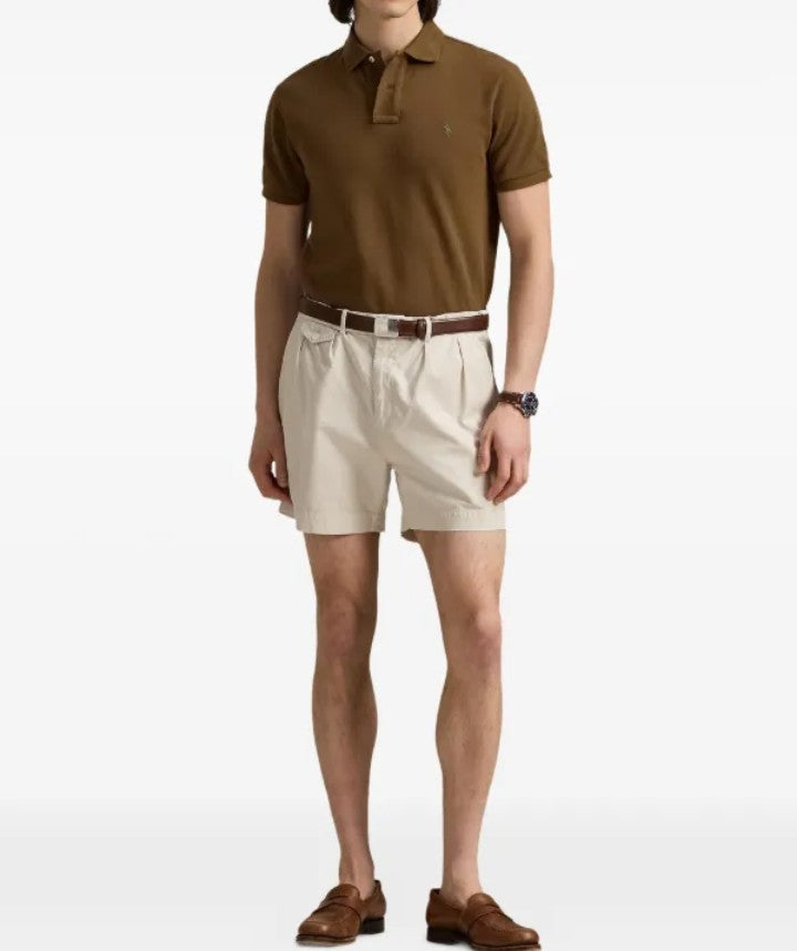 Polera Polo Ralph Lauren Custom Slim Fit Piqué Talla L Brown