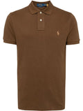 Polera Polo Ralph Lauren Custom Slim Fit Piqué Talla L Brown