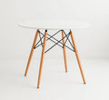 Mesa Eames 80 cm Diámetro MDF Color Blanco