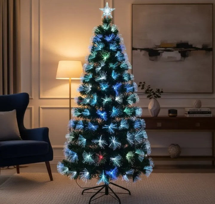 Arbol de Navidad 180 CM con Luces Led Colores Canadá Verde