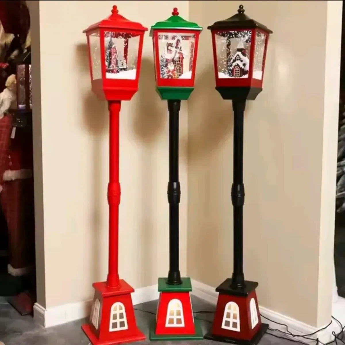 Faro de Navidad 160 cm Nieve y Música Letrero Variados