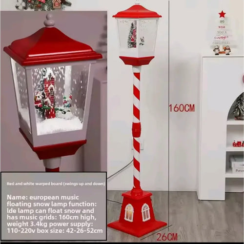 Faro de Navidad 160 cm Nieve y Música Letrero Variados