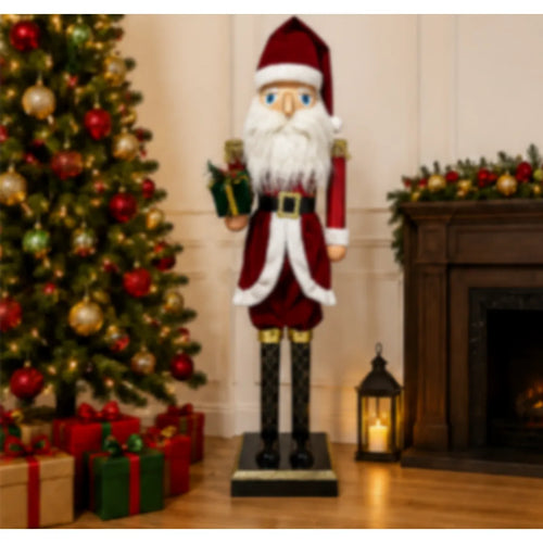 Cascanueces  Santa Musical  Gigante Soldado 160 Cm Luces y Movimiento